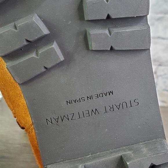 Stuart Weitzman Riley Lug Sole Suede Ankle Boots - Picture 9 of 11